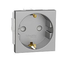 Розетка Schneider Electric Unica New Modular с/з со шторками 16A 250V NU303730