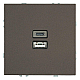Розетка 2-местная USB + Type C (механизм), Stekker, 250В, 20W Эмили, RST10-5115-09, антрацит, soft touch 49931