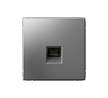 Розетка компьютерная RJ45, кат. 5е Systeme Electric ArtGallery Сталь GAL000983