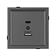 Механизм USB розетки Arlight SCT-TENDO-MUAC-SFPL-GR (5V, 3A, QC3) 054538