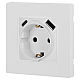 Розетка ЭРА Серия 12 12-4108-01М 2P+E 16A-250В со шторками с USB type-A+C 5В-3А белый матовый Б0067711