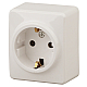 Розетка ЭРА Эксперт 2P E Schuko со шторками 16A 250V 11-2204-02 Б0020689