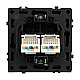 Розетка компьютерная двойная софт-тач серый базальт Arlight SCT-MPC2-SFPL-GR (2хRJ-45, CAT6) 054315(1)