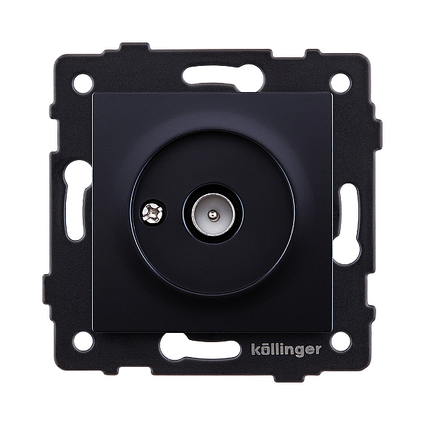 Розетка TV (папа), черный Kollinger REA-007BK для Aspekt, Eleganz, Reflex