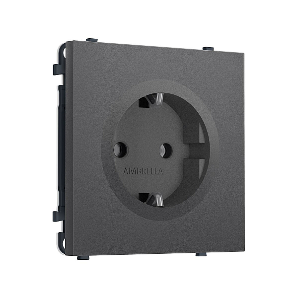 Комплект механизма электрической розетки SIGMA Антрацит серый 50Hz 2P+E с/з 16A-250V QUANT PRO Ambrella Volt MS656010 (SP6560, PR141)