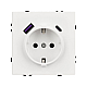 Розетка зк со шторками с USB тип А+С софт-тач белый кварц Arlight SCT-MUAC-SFPL-WH (250V, 16A) 054284(1)