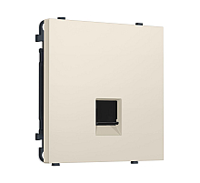 Комплект механизма телефонной розетки SIGMA Бежевый матовый RJ-11 Ambrella Volt MS332030 (SP3320, PR190)