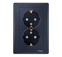 Розетка двойная Schneider Electric Sedna с/з без шторок SDN3000670