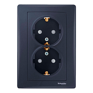 Розетка двойная Schneider Electric Sedna с/з без шторок SDN3000670