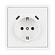 Розетка зк со шторками с USB тип C+С софт-тач белый кварц Arlight SCT-MUCC-SFPL-WH (250V, 16A) 061818(1)