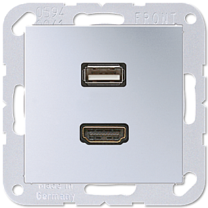 Розетка HDMI/USB Jung MAA1163AL