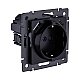 Розетка штепсельная SCHUKO 16A/250 В с USB A+C 20W, черный Kollinger REA-004BK для Aspekt, Eleganz, Reflex