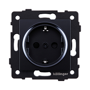 Розетка штепсельная SCHUKO 16A/250 В, черный Kollinger REA-002BK для Aspekt, Eleganz, Reflex