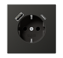 Розетка 2K+З USB Typ AC Jung AL1520-15CAAN