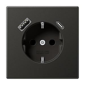 Розетка 2K+З USB Typ AC Jung AL1520-15CAAN