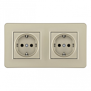 Розетка Arte Milano SET16-2-40-1x2 shampan