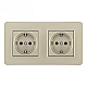 Розетка Arte Milano SET16-2-40-1x2 shampan