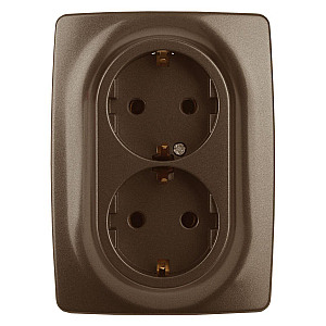 Розетка 2x2P+E Schuko Эра 12-2106-13 Б0031235