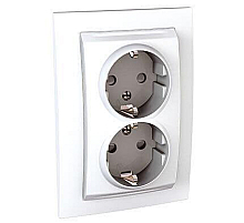 Розетка двойная Schneider Electric Unica с/з со шторками 10A 250V MGU23.067.18D