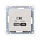 Розетка A + тип-C 45W высокоскор.заряд. QC,PD, мех. Systeme Electric AtlasDesign Беж ATN000229