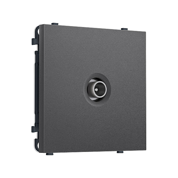 Комплект механизма TV розетки проходной SIGMA Антрацит серый 5-1000 MHz 4dB QUANT PRO Ambrella Volt MS663030 (SP6630, PR211)