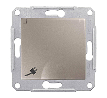 Розетка Schneider Electric Sedna с/з со шторками и крышкой 16A 250V SDN3100168