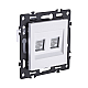 Розетка двойная Ethernet RJ45 Cat.6, белый Kollinger Asthetik AS-018WH