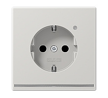 Розетка Schuko с LED подсветкой Jung LS1520-OLGLNW