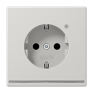 Розетка Schuko с LED подсветкой Jung LS1520-OLGLNW