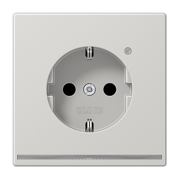 Розетка Schuko с LED подсветкой Jung LS1520-OLGLNW