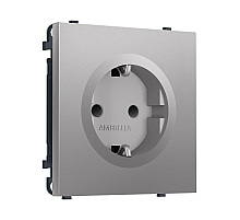 Комплект механизма электрической розетки SIGMA Сталь матовый 50Hz 2P+E с/з с/ш 16A-250V QUANT PRO Ambrella Volt MS507010 (SP5070, PR141)