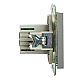 Розетка 2хUSB Stekker Катрин графит GLS10-7115-06 49422