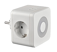Разветвитель сетевой с выключателем Uniel S-GES2-16SBUC WHITE UL-00011245
