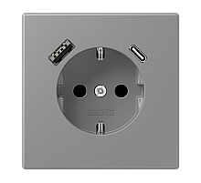 Розетка 2K+З USB Typ AC Jung LC1520-15CA203