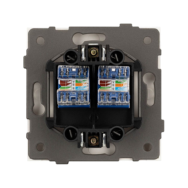 Механизм компьютерной розетки двойной Arlight SCT-TENDO-MPC2-PL-GD (RJ-45, CAT6) 054103