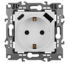 Розетка со шторками с USB type-A+C Эра 12-4108-01М Б0067711