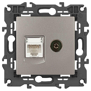 Розетка RJ45+TV Эра 14-3110-16 Б0065768