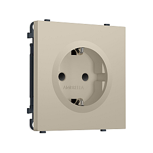 Комплект механизма электрической розетки SIGMA Кашемир 50Hz 2P+E с/з с/ш 16A-250V QUANT PRO Ambrella Volt MS347010 (SP3470, PR141)