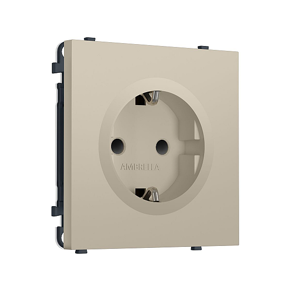 Комплект механизма электрической розетки SIGMA Кашемир 50Hz 2P+E с/з с/ш 16A-250V QUANT PRO Ambrella Volt MS347010 (SP3470, PR141)