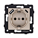 Розетка штепсельная SCHUKO 16A/250 В с USB A+C 20W, золотой Kollinger REA-004GD для Aspekt, Eleganz, Reflex