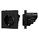 Розетка зк со шторками с USB тип А+С софт-тач черный оникс Arlight SCT-MUAC-SFPL-BK (250V, 16A) 054285(1)