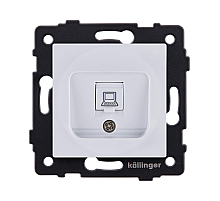 Розетка Ethernet RJ45 Cat.5, белый Kollinger REA-016WH для Aspekt, Eleganz, Reflex