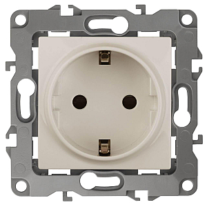 Розетка 2P+E Schuko со шторками Эра 12-2102-02 Б0014688