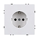 Розетка штепсельная SCHUKO 16A/250 В, белый глянцевый Kollinger Eclipse EC-014WG