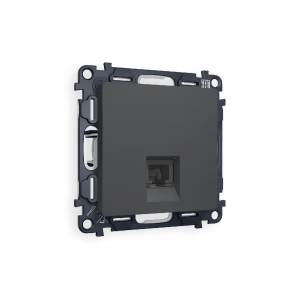 Комплект механизма телефонной розетки RJ-11(4P4C) со шторкой Ambrella Volt Alfa MA912030