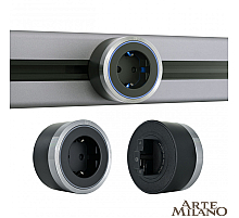 Трековая розетка Arte Milano Am-track-sockets 380066TS LED/ES Grey