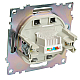 Розетка компьютерная RJ-45 Stekker Катрин графит GLS00-7107-06 49418