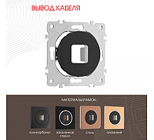Вывод кабеля Arte Milano 202.49-1.black
