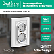 Розетка двойная 2К+З Systeme Electric AtlasDesign 16A 250V белая ATN000124