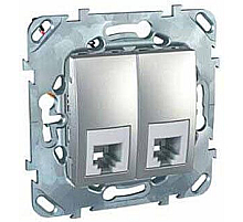 Розетка телефонная 2хRJ11 Schneider Electric Unica MGU5.9090.30ZD